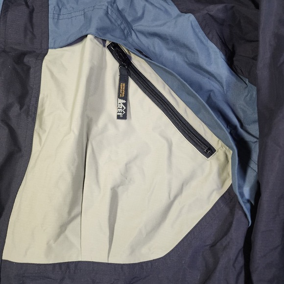 REI Jacket Mens Large Hooded Waterproof Outdoor Parka Coat Pockets - Picture 5 of 16